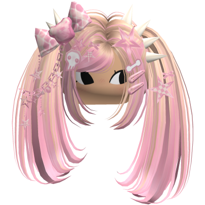 ♡ Scene Spiky Moe Pigtails (Pink & Blonde)