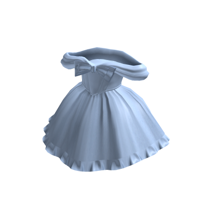 Short Princess Blue Ball Gown Dress thumbnail