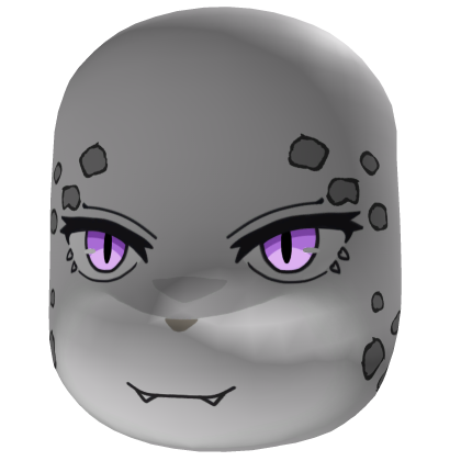 Glowing Amethyst Eyes Smug Snow Leopard