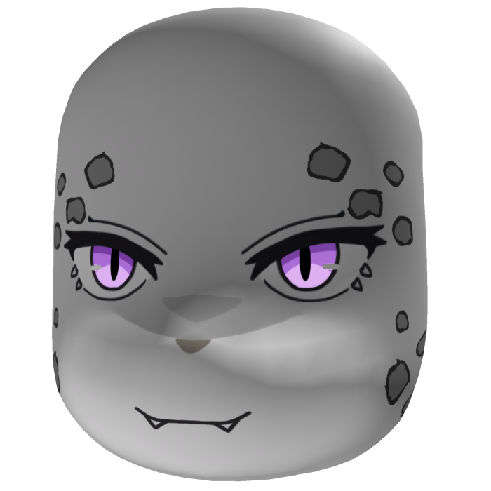 Glowing Amethyst Eyes Smug Snow Leopard