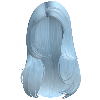 Light Blue Long Side Part Layered Blowout Hair Roblox item