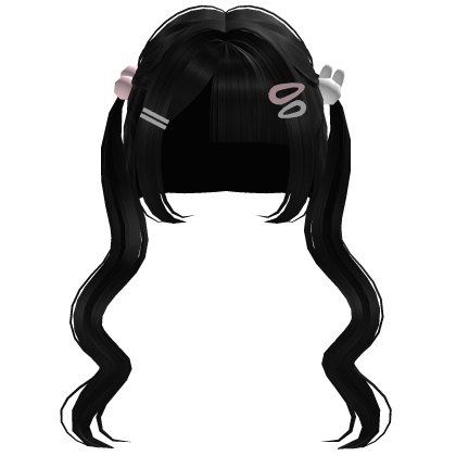 ♡ ⋮ Cutecore Twintails In Black Roblox item