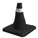 Black Glitch Cone Hat