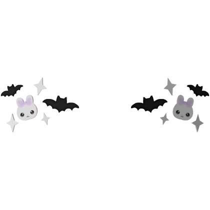 . ‿ ♡ adorable vampire bunny face stickers 🦇