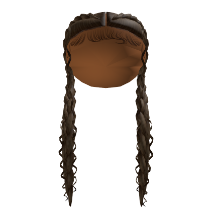 French Braid Pigtails [Brown] Roblox item