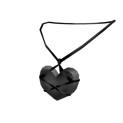 Black Heart Knot Necklace