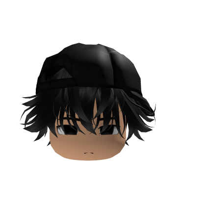 Cute Y2K emo boy with black hair 