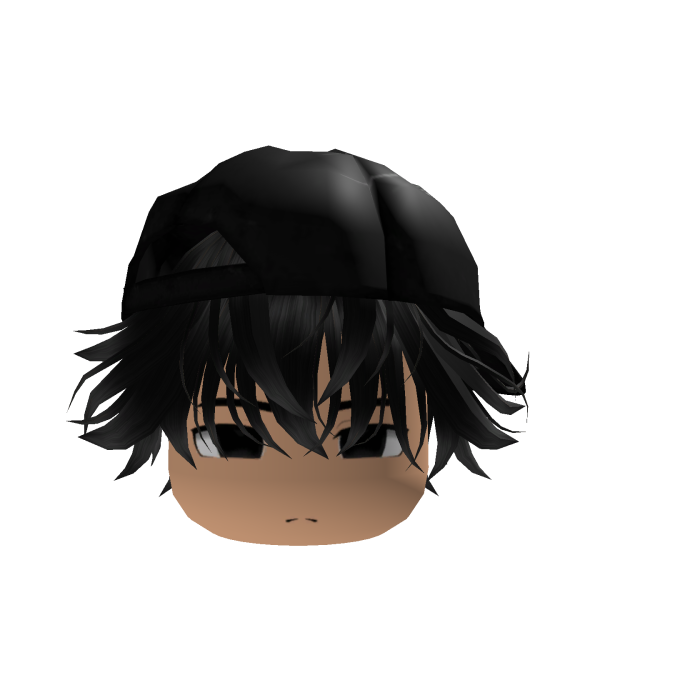 Cute Y2K emo boy with black hair 