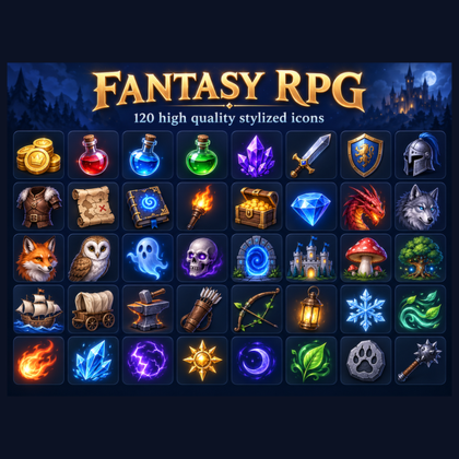 Fantasy RPG Icon Pack | 120 Icons