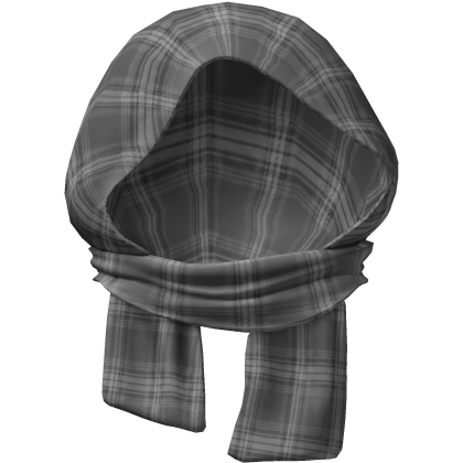 grey plaid emo vkei headscarf