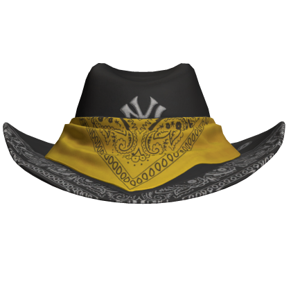Black & Yellow NYC Bandana Cowboy Hat