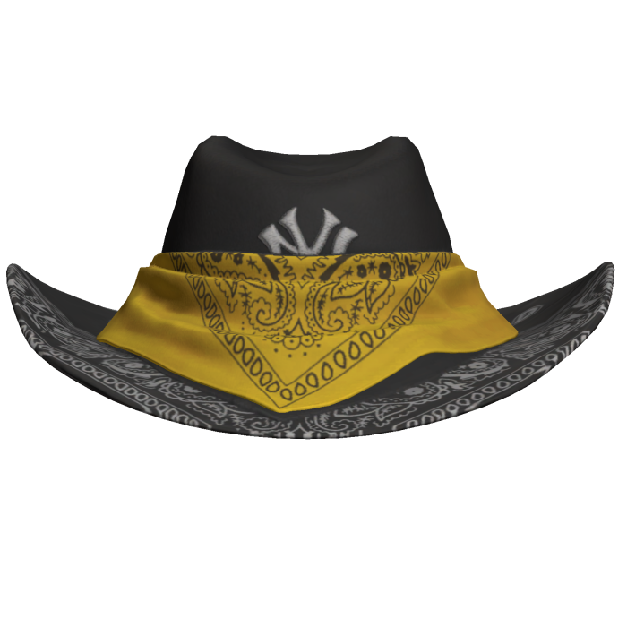 Black & Yellow NYC Bandana Cowboy Hat