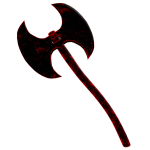 Red Hardstyle Medieval Axe