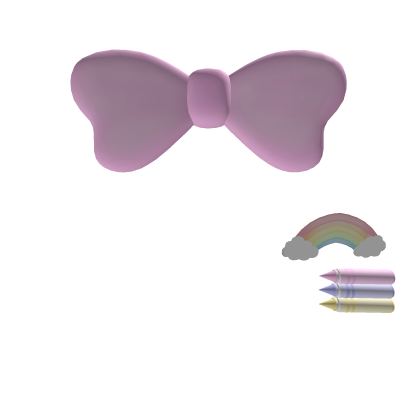 ♡ 🐾 Cutesy Pink Ribbon & Rainbow Crayons🐾 ♡