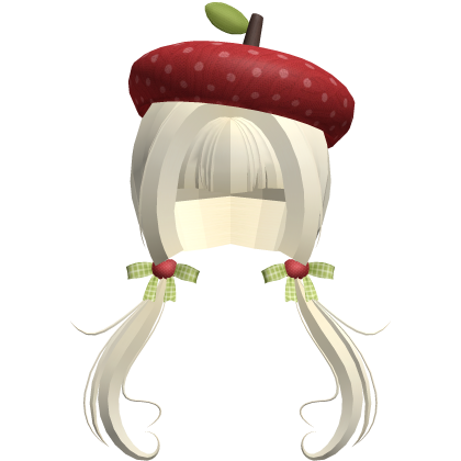 Blonde Wispy Heart Igari Apple Tails w Beret
