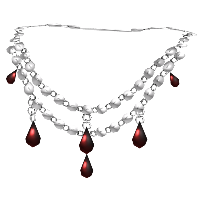 White Red Gothic Victorian Jewelry Necklace