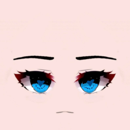 Heart eyes blue Roblox decal