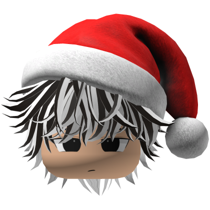 fluffy hair Christmas beret hat (White-black)