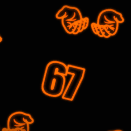 Orange 67 Neon Background