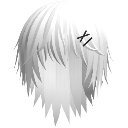 Long Vkei Hair with Clips in White
