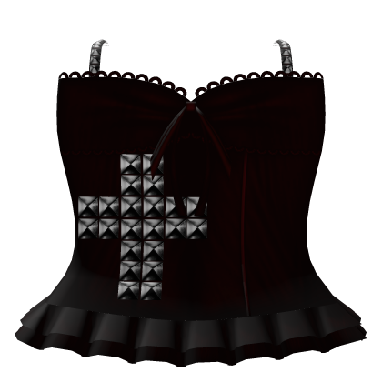 Goth Emo Alt Red Dress w Cross Bright 3.0 ♡ Roblox item