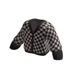 🍀Oversized Pattern Cardigan (Black)
