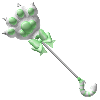 Cat Paws Lollipop Staff - White Pastel Green Roblox item