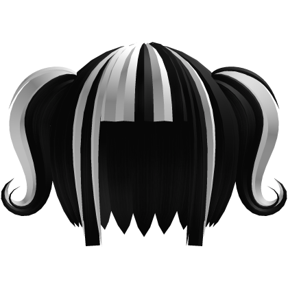 ⏾ ⭑ Spectral Gothic Pigtails || Black White