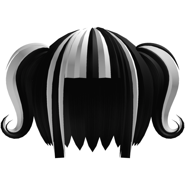 ⏾ ⭑ Spectral Gothic Pigtails || Black White