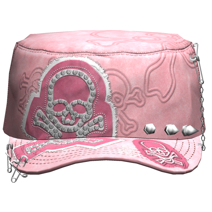 Grunge Punk Skull Cap Pink
