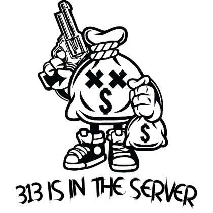 Cash Gang Graffiti (For In Game) (Black) Roblox decal