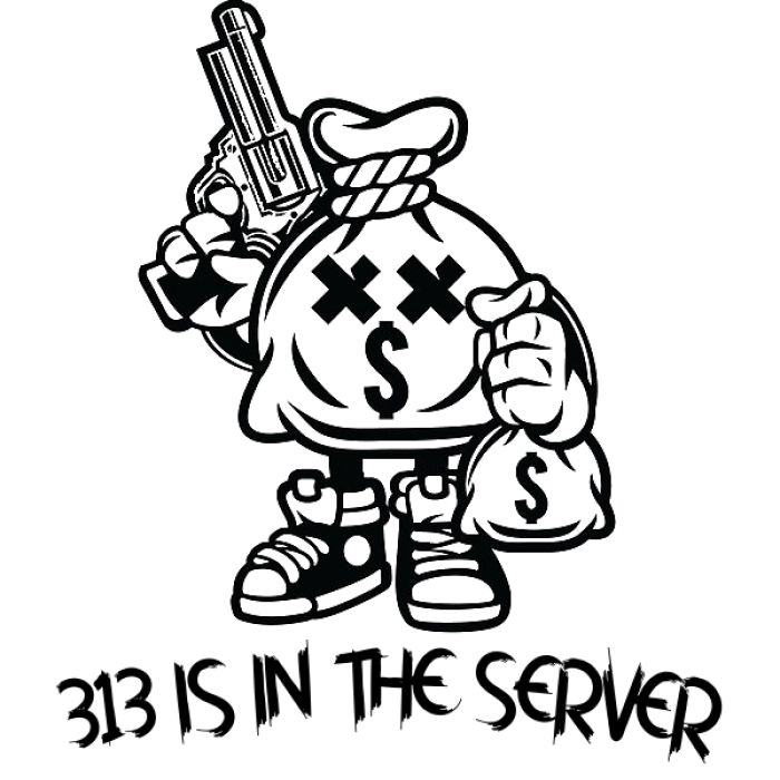 Cash Gang Graffiti (For In Game) (Black) Roblox decal