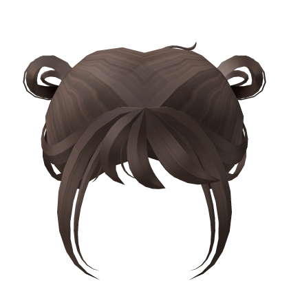 Brown Kawaii Fluffy Hair With Cute High Buns Roblox item