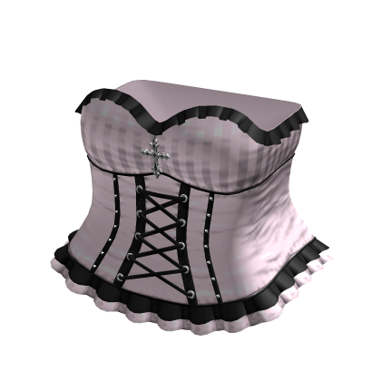 Gothic Emo Pink & Black Pinstripe Clown Dress