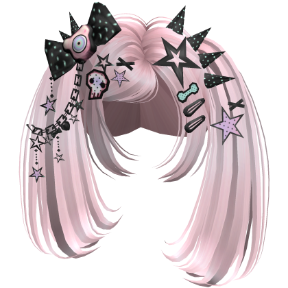 ♡ Scene Spiky Moe Pigtails (Pastel Goth)