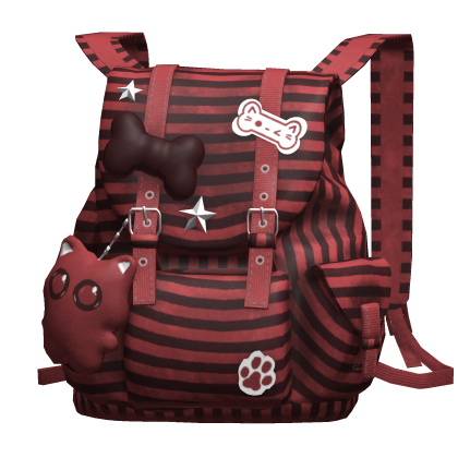 Red Cute Bone Y2k Backpack