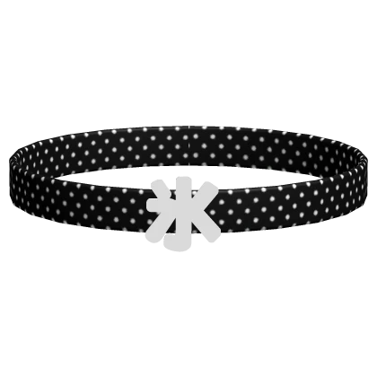 氷: black white kawaii japanese polka dot choker Roblox item render