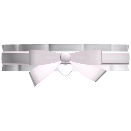 ♡ : cutesy pink and white ruffled doll bow choker Roblox item