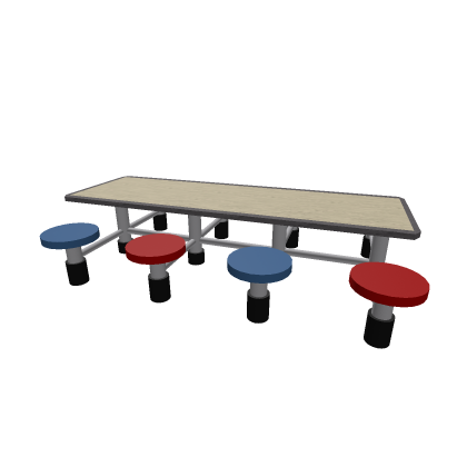 School Table Red & Blue