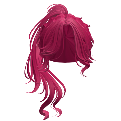 Wispy Swirly Ponytail Hair (Hot Pink) Roblox item