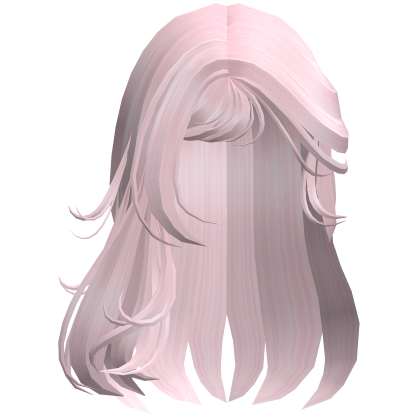 Emo Long Messy Hair w/ Side Bangs (Pink)