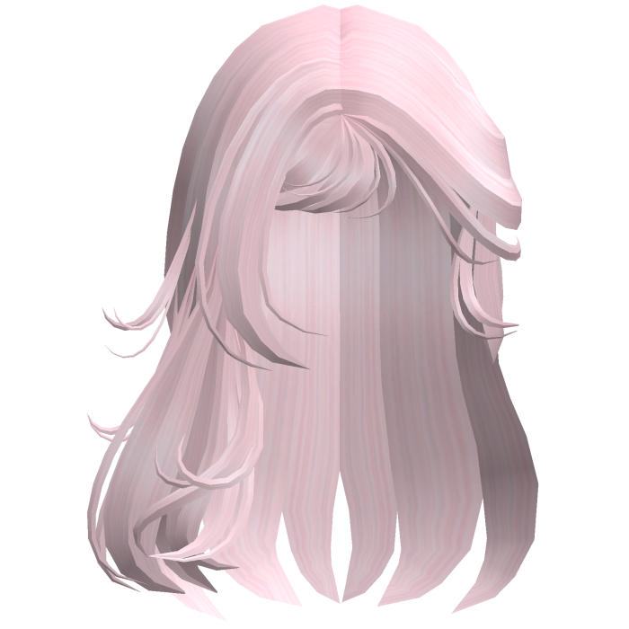 Emo Long Messy Hair w/ Side Bangs (Pink)