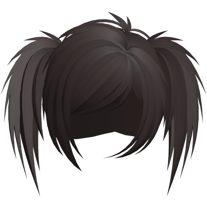 emo scene vkei choppy ponytails brown