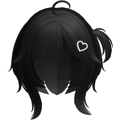 black cutecore tween doll uneven bob