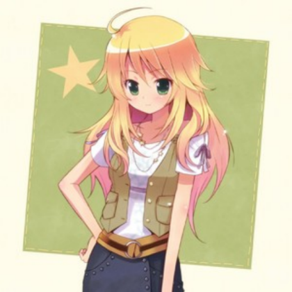 Anime girl with BLONDE hair Roblox decal