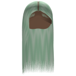 Long Middle Part Buss Down Silk Press [Mint]