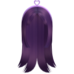 Adorable Purple Hair with Heart Shaped Headband
