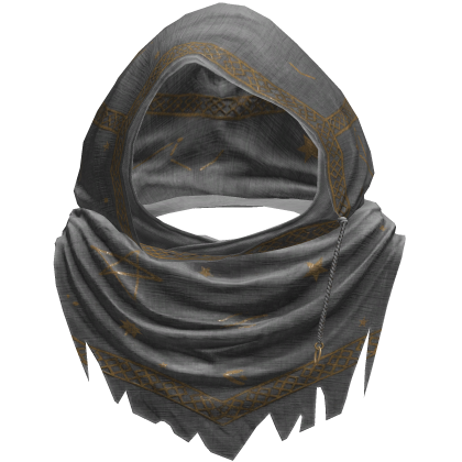 Gray Sorcerer Distressed Rune Hood