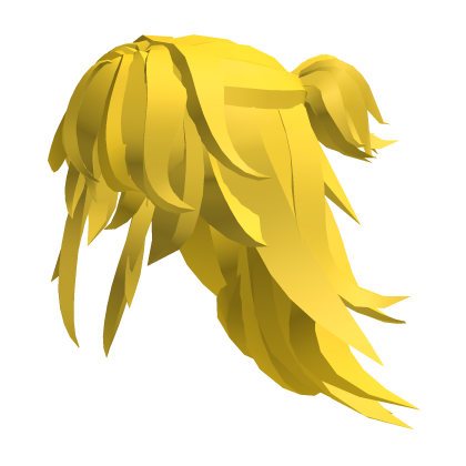 Yellow Long Hair w High Ponytail Roblox item