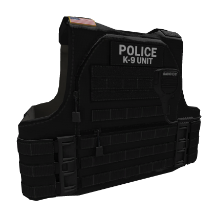 Police K9 Unit Patrol Plate Carrier (Black)